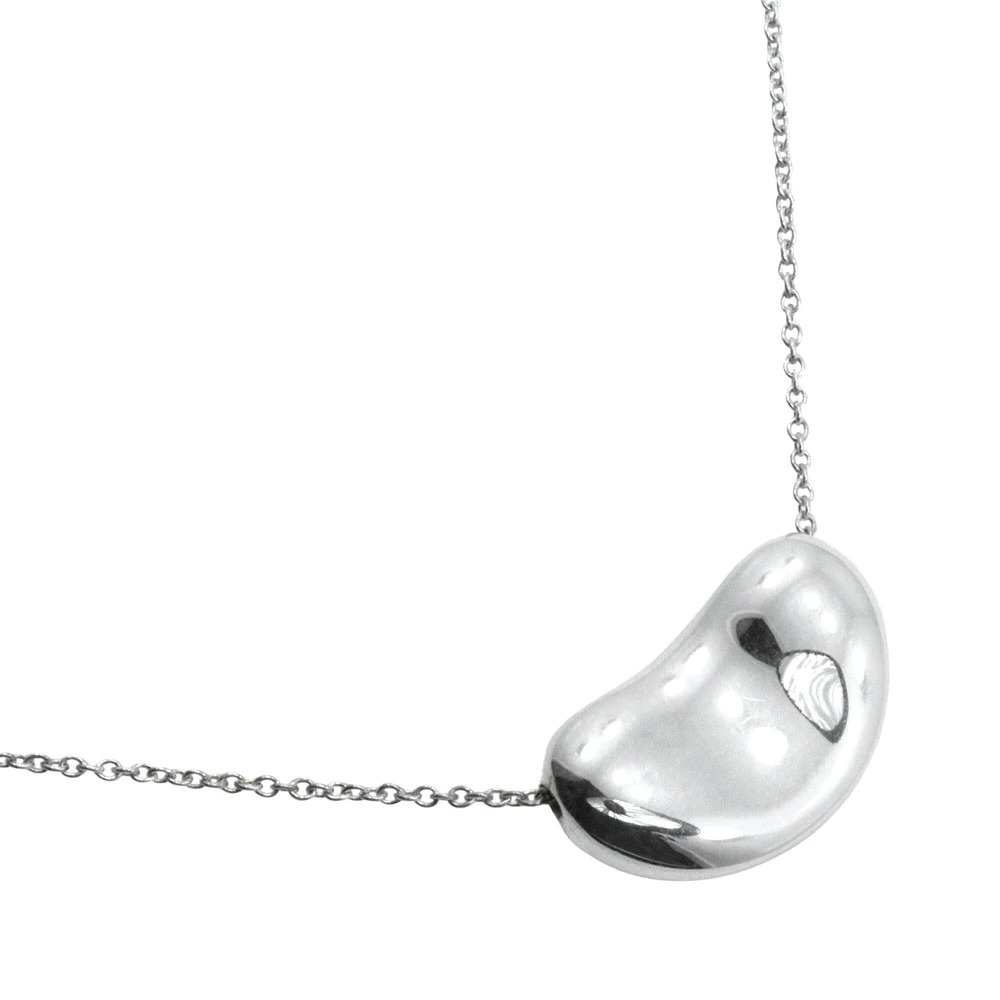 Tiffany Co Bean Necklace Elsa Peretti Sterling Silver
